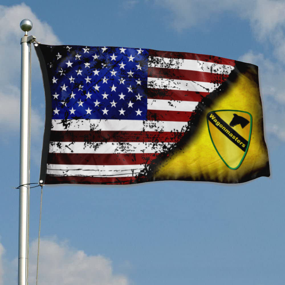 Fyon 1ST Cav Star & Stripes Flag Indoor and outdoor banner
