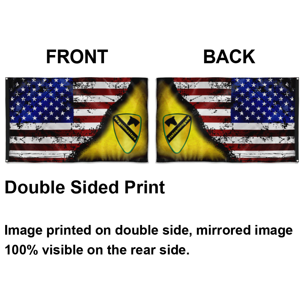 Fyon 1ST Cav Star & Stripes Flag Indoor and outdoor banner