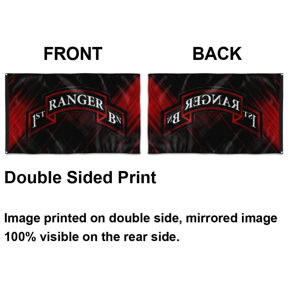 Fyon 1ST Ranger Battalion Scroll Flag Indoor and outdoor banner
