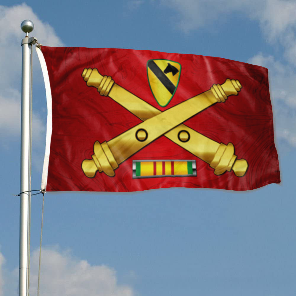 Fyon 1st Cav Field Artillery Vietnam Flag Indoor and outdoor banner