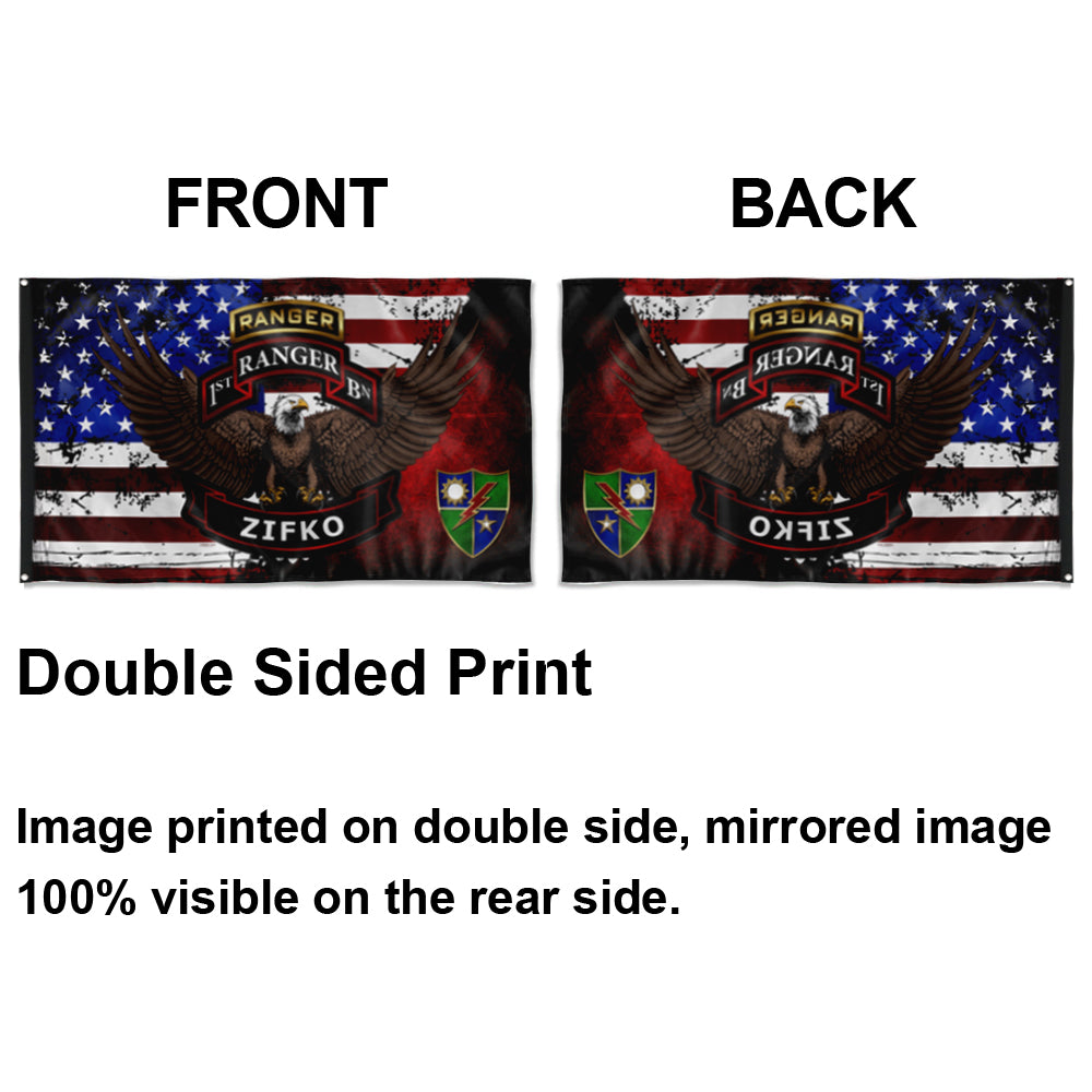 Fyon 1st Ranger Bn ZIFKO Flag Indoor and outdoor banner