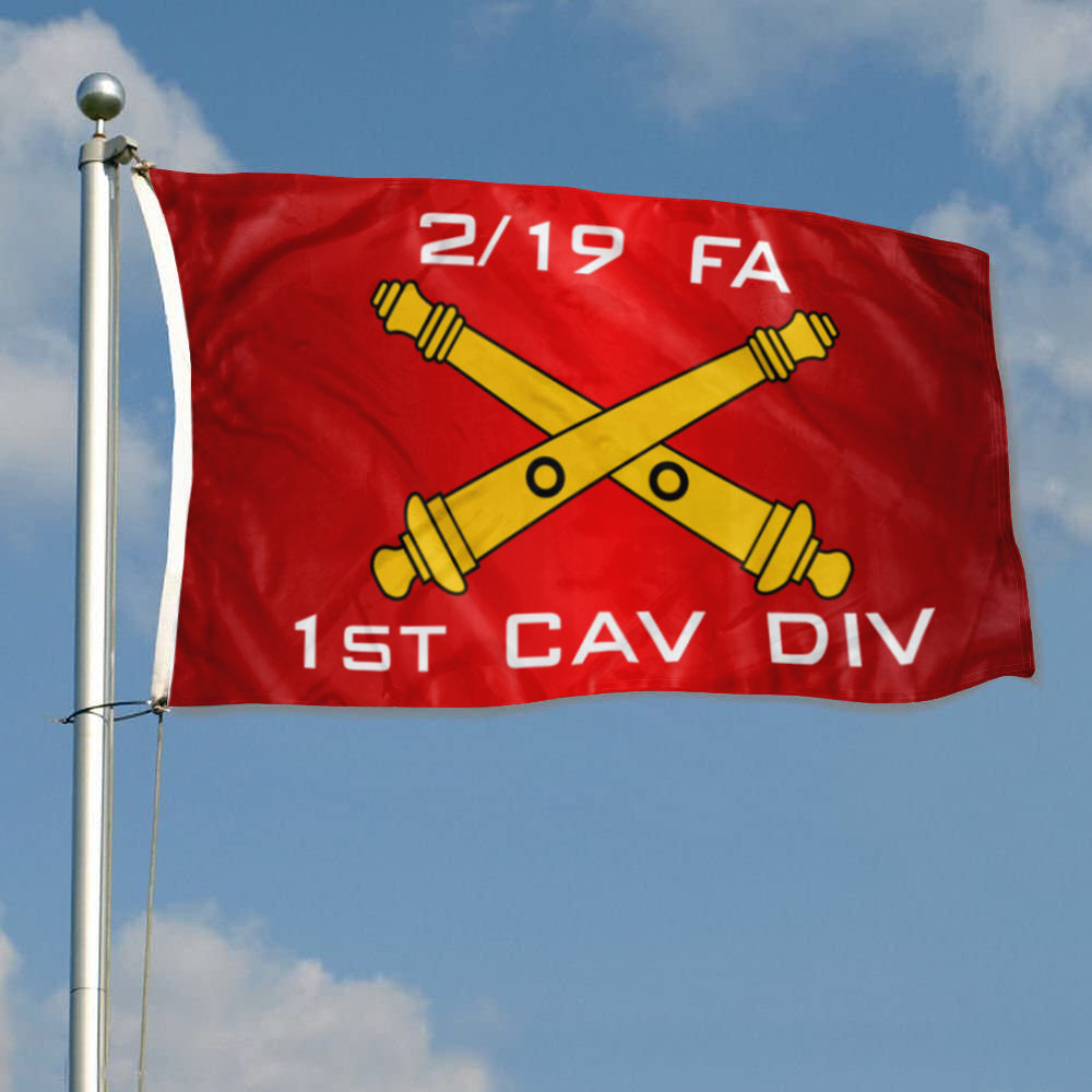 Fyon 2-19 FA 1 St Cav Div Flag Indoor and outdoor banner