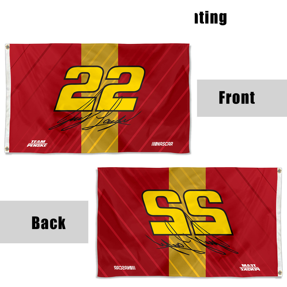 Fyon #22 Penskes Joey Logano Flag Banner