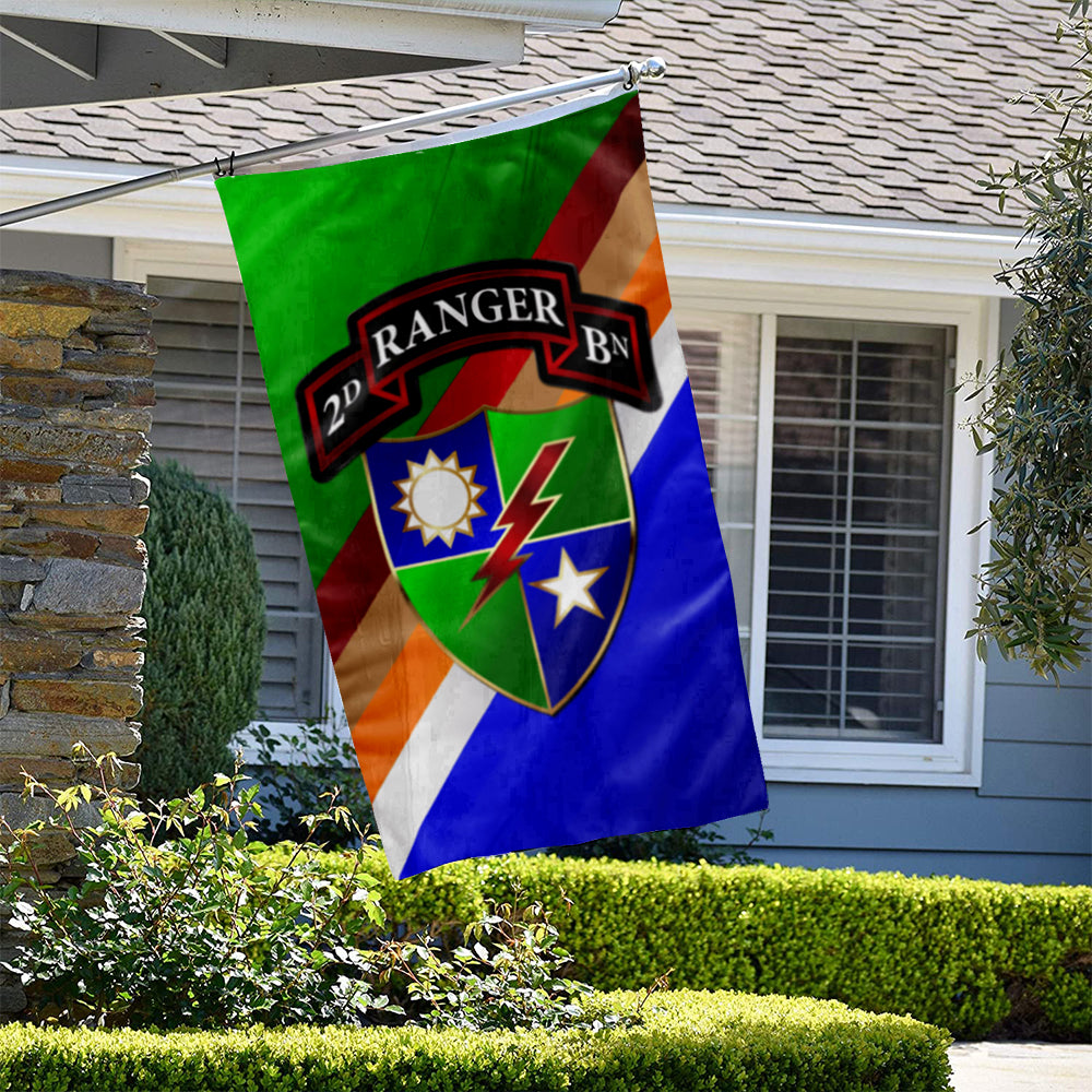 Fyon 2D Ranger Bn Vertical Flash Flag Indoor and outdoor banner