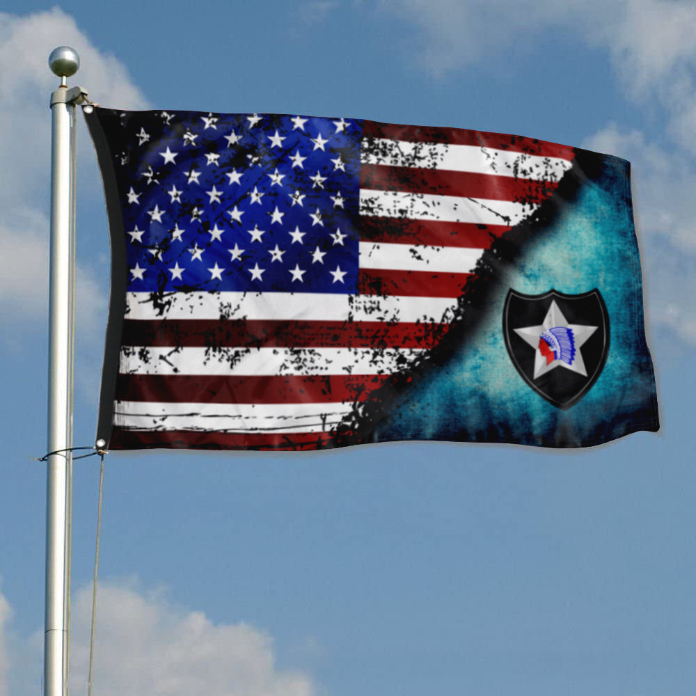 Fyon 2ND ID Stars And Stripes Flag Indoor and outdoor banner
