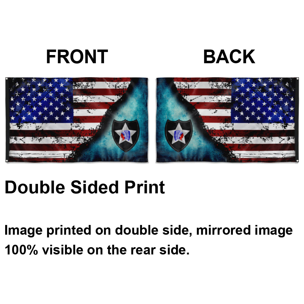 Fyon 2ND ID Stars And Stripes Flag Indoor and outdoor banner