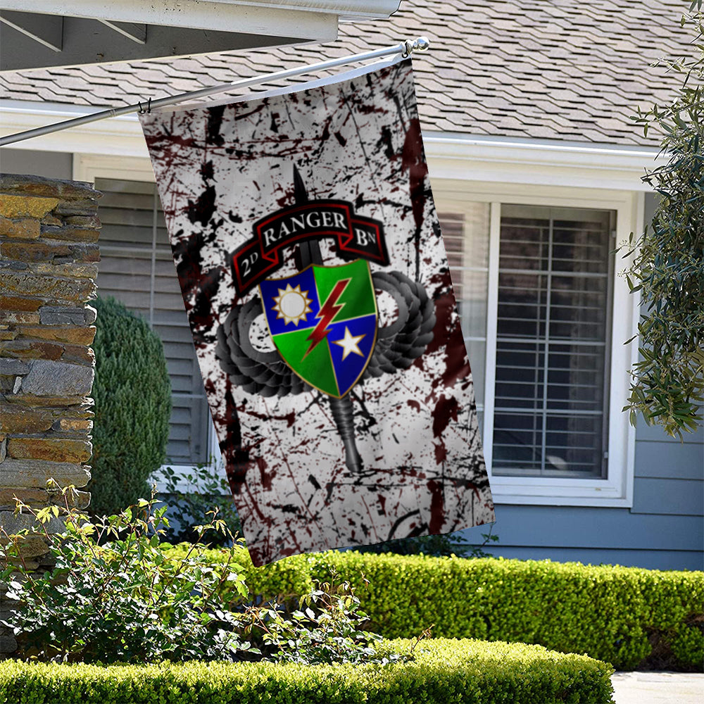 Fyon 2ND Ranger Battalion Splatter Flag Indoor and outdoor banner