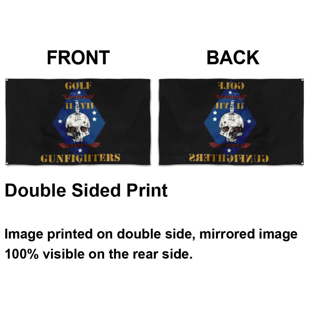 Fyon 2nd 7th Golf Gunfighters Flag Indoor and outdoor banner