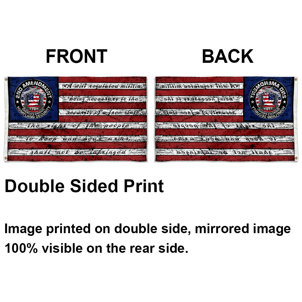 Fyon 2nd Second Amendment 1791 Vintage American Flag Banner