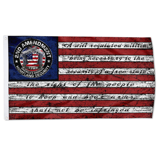 Fyon 2nd Second Amendment 1791 Vintage American Flag Banner