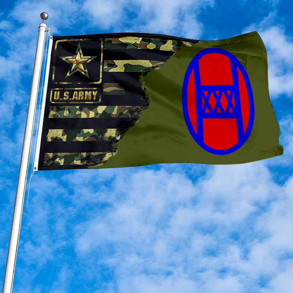 Fyon 30th Infantry division history Flag Banner