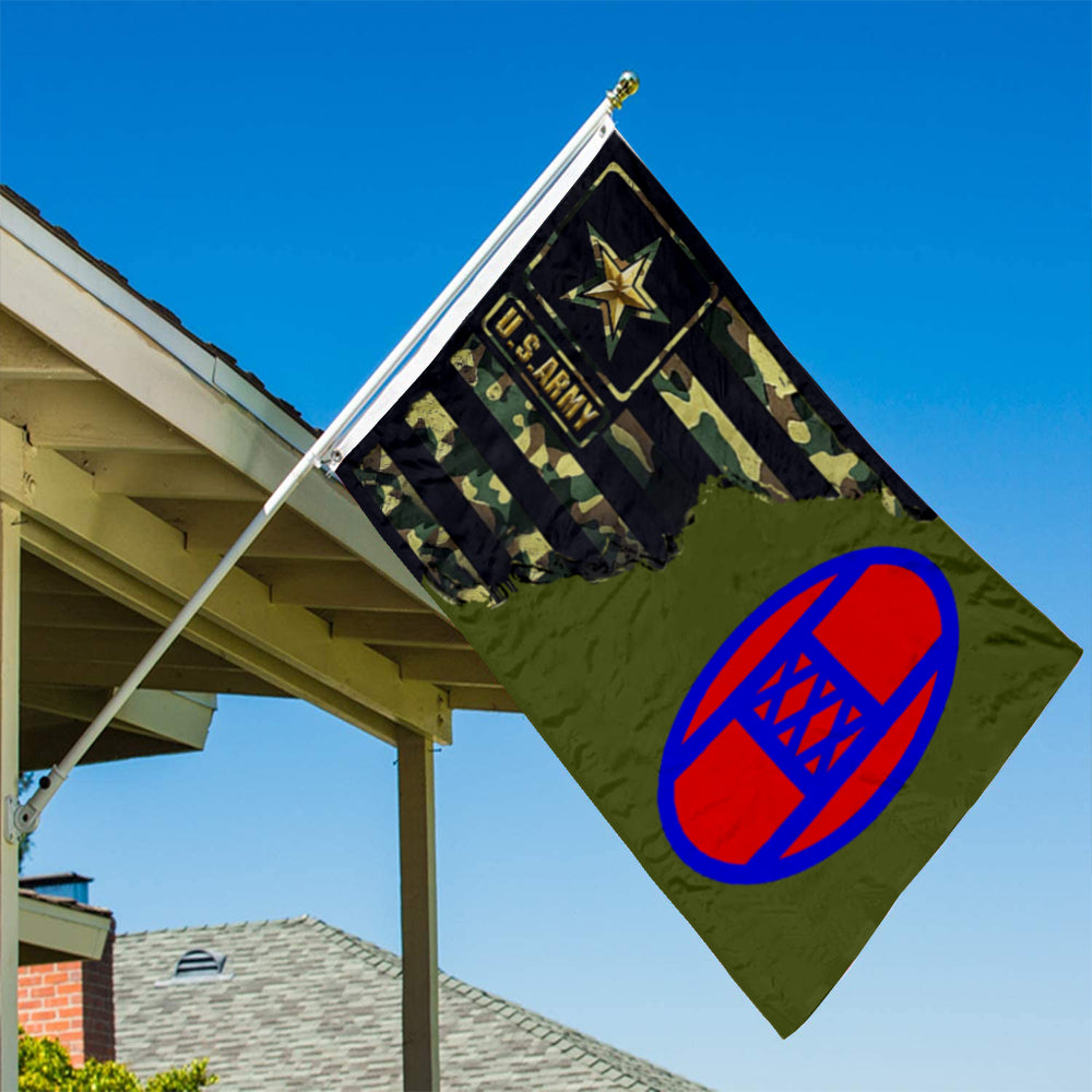 Fyon 30th Infantry division history Flag Banner