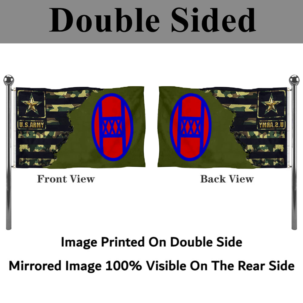 Fyon 30th Infantry division history Flag Banner