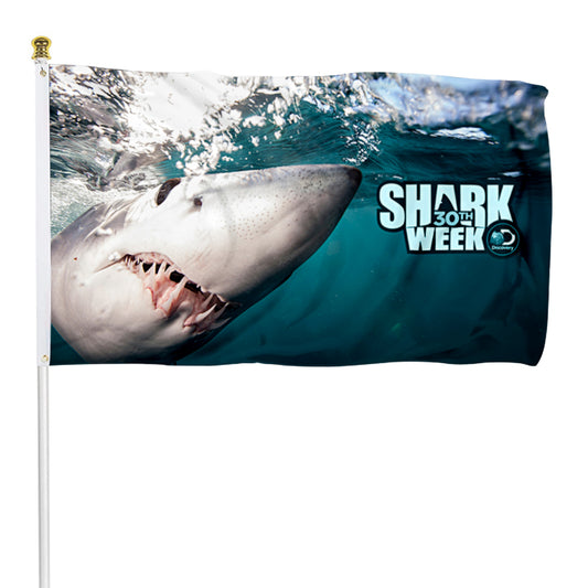 Fyon 30th Week Shark Flag Indoor and outdoor banner
