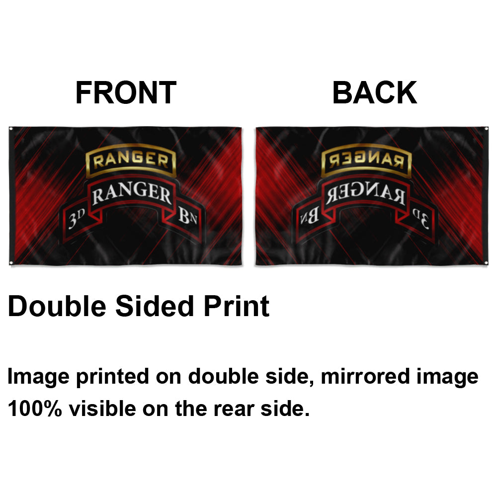 Fyon 3RD Ranger Battalion Tabbed Scroll Indoor and outdoor banner