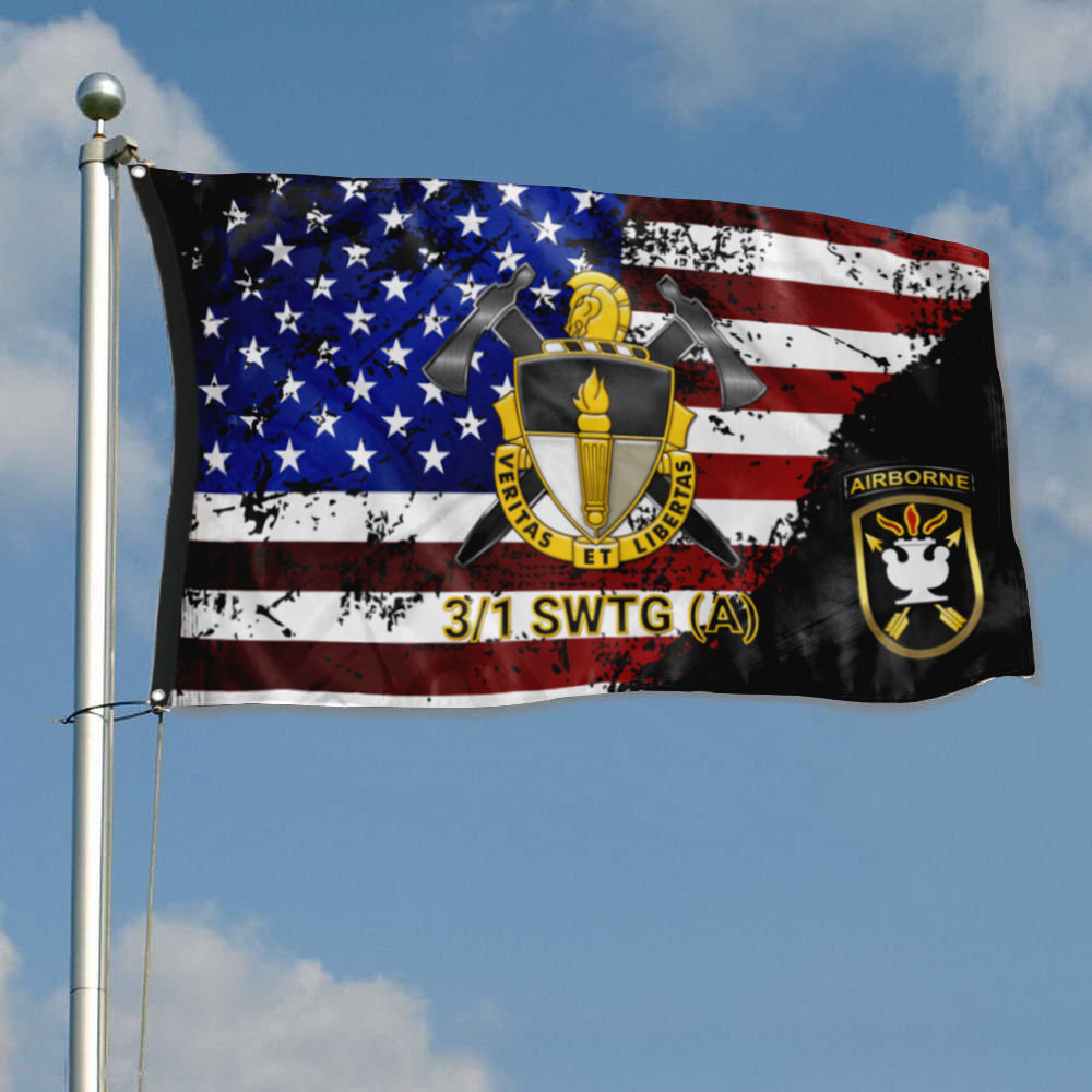 Fyon 3rd Battalion 1st SWTG (A) Star & Stripes Flag Indoor and outdoor banner