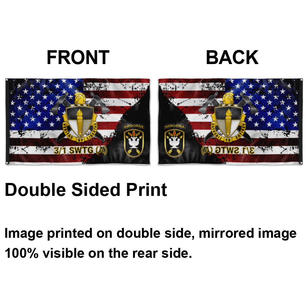 Fyon 3rd Battalion 1st SWTG (A) Star & Stripes Flag Indoor and outdoor banner
