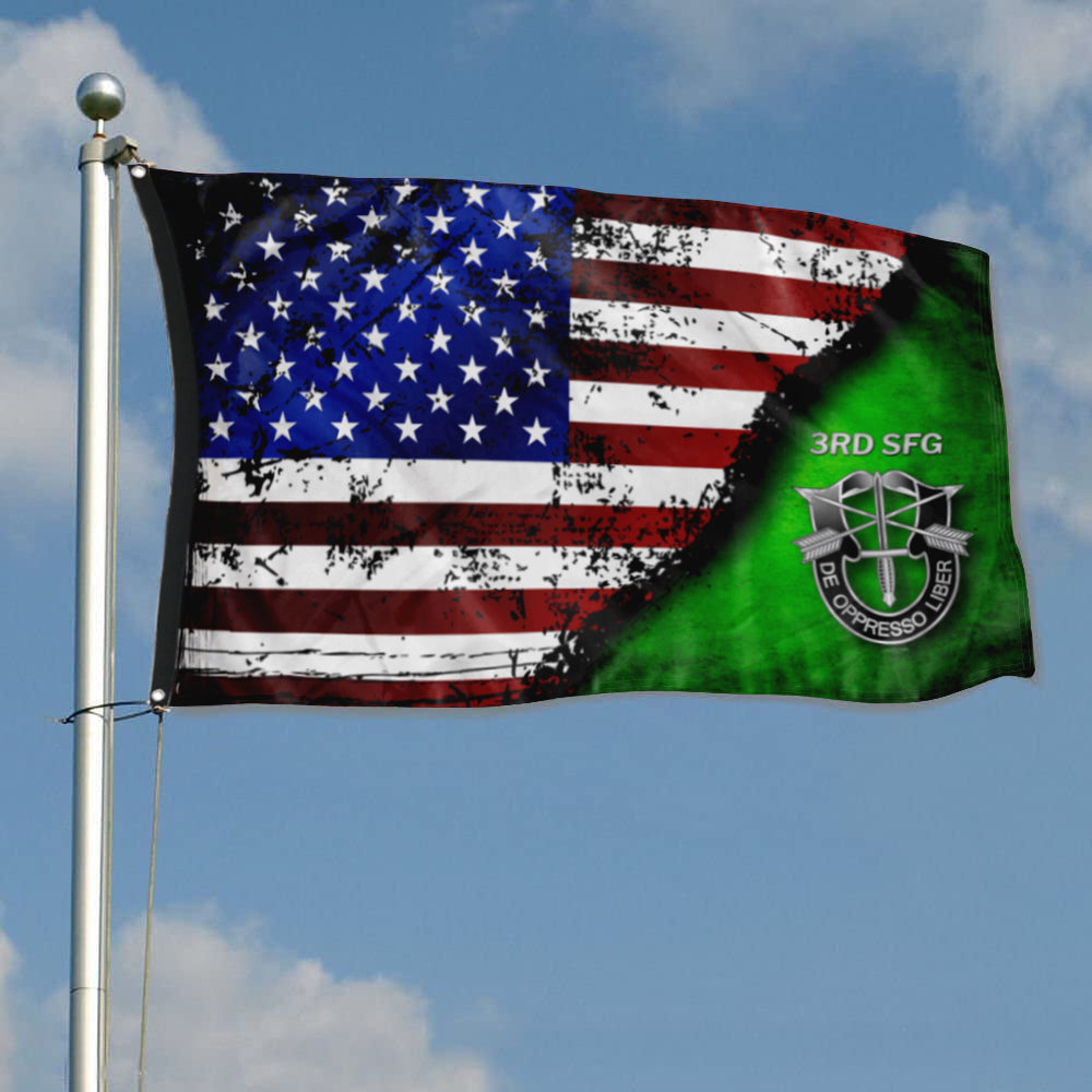 Fyon 3rd SFG De Oppersso Liber Star & Stripes Flag Indoor and outdoor banner
