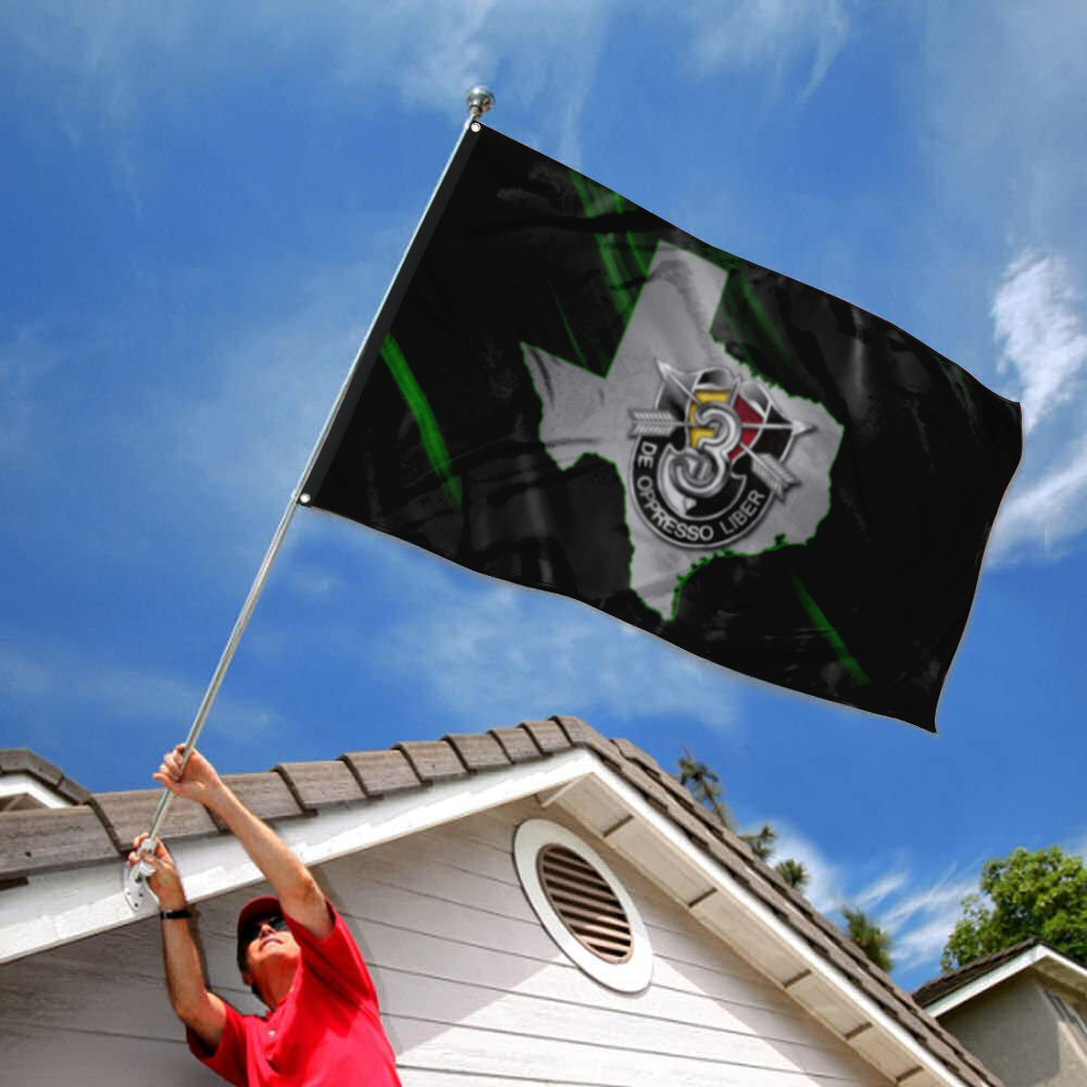 Fyon 3rd SFG texas De Oppresso Liber Flag Indoor and outdoor banner