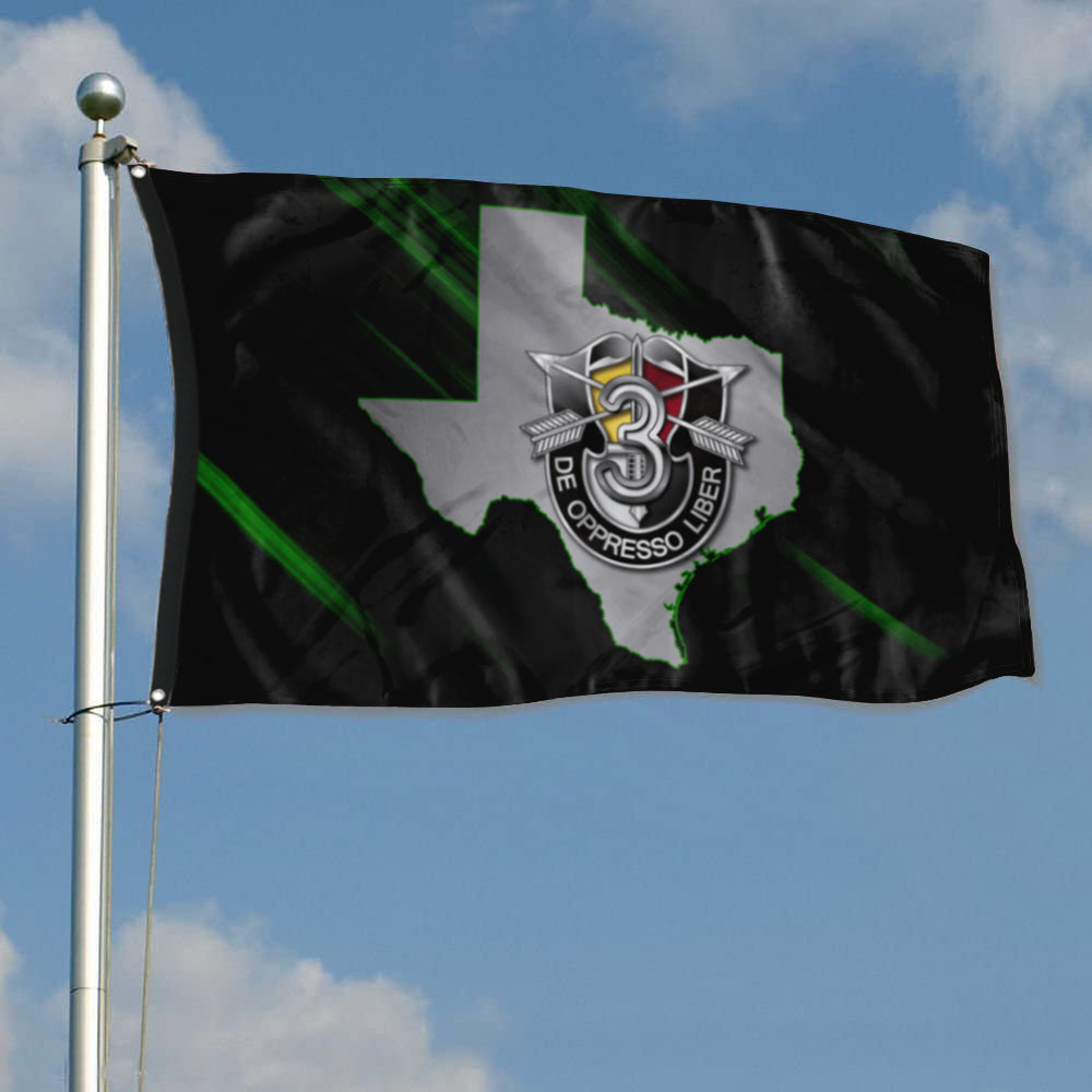 Fyon 3rd SFG texas De Oppresso Liber Flag Indoor and outdoor banner