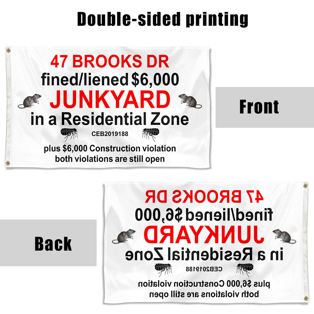 Fyon 47 BROOKS DR Flag Indoor and Outdoor Banner