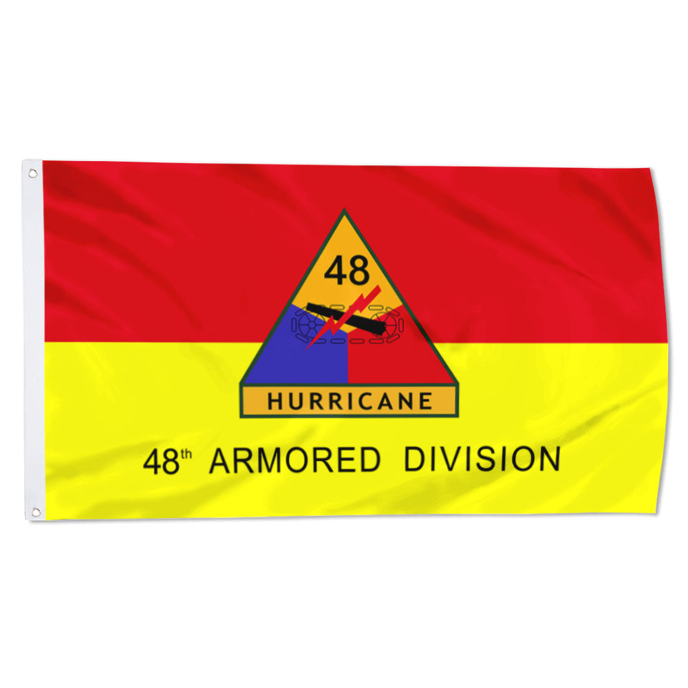 Fyon US Army 48th Armored Division Flag Hurricane Banner