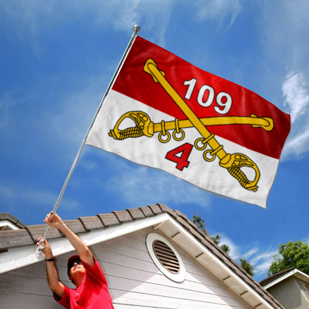 Fyon 4th 109th Cav Flag Indoor and outdoor banner