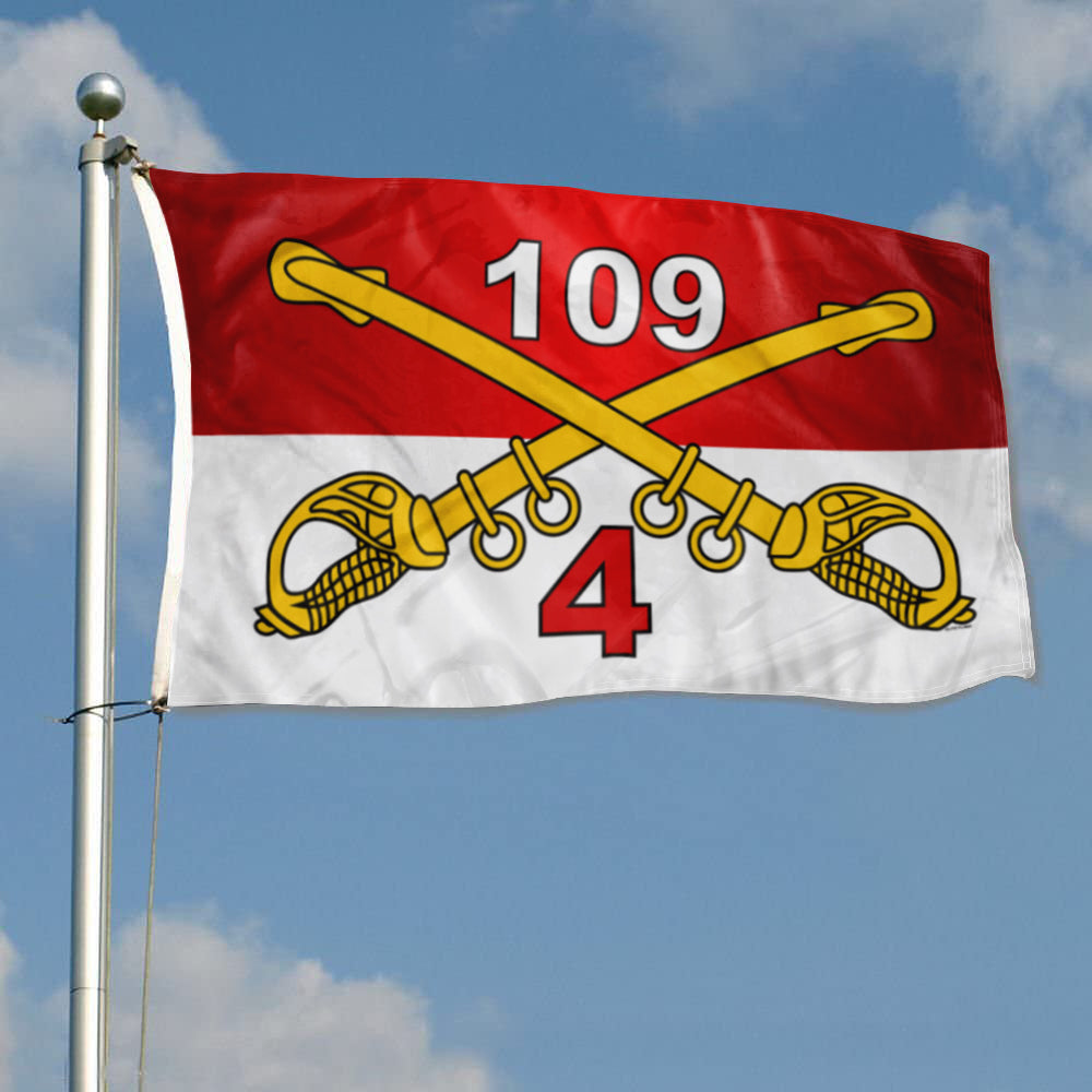 Fyon 4th 109th Cav Flag Indoor and outdoor banner
