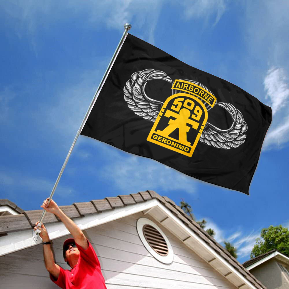 Fyon 509th Geronimo Airborne W Master Wings Flag Indoor and outdoor banner 40704