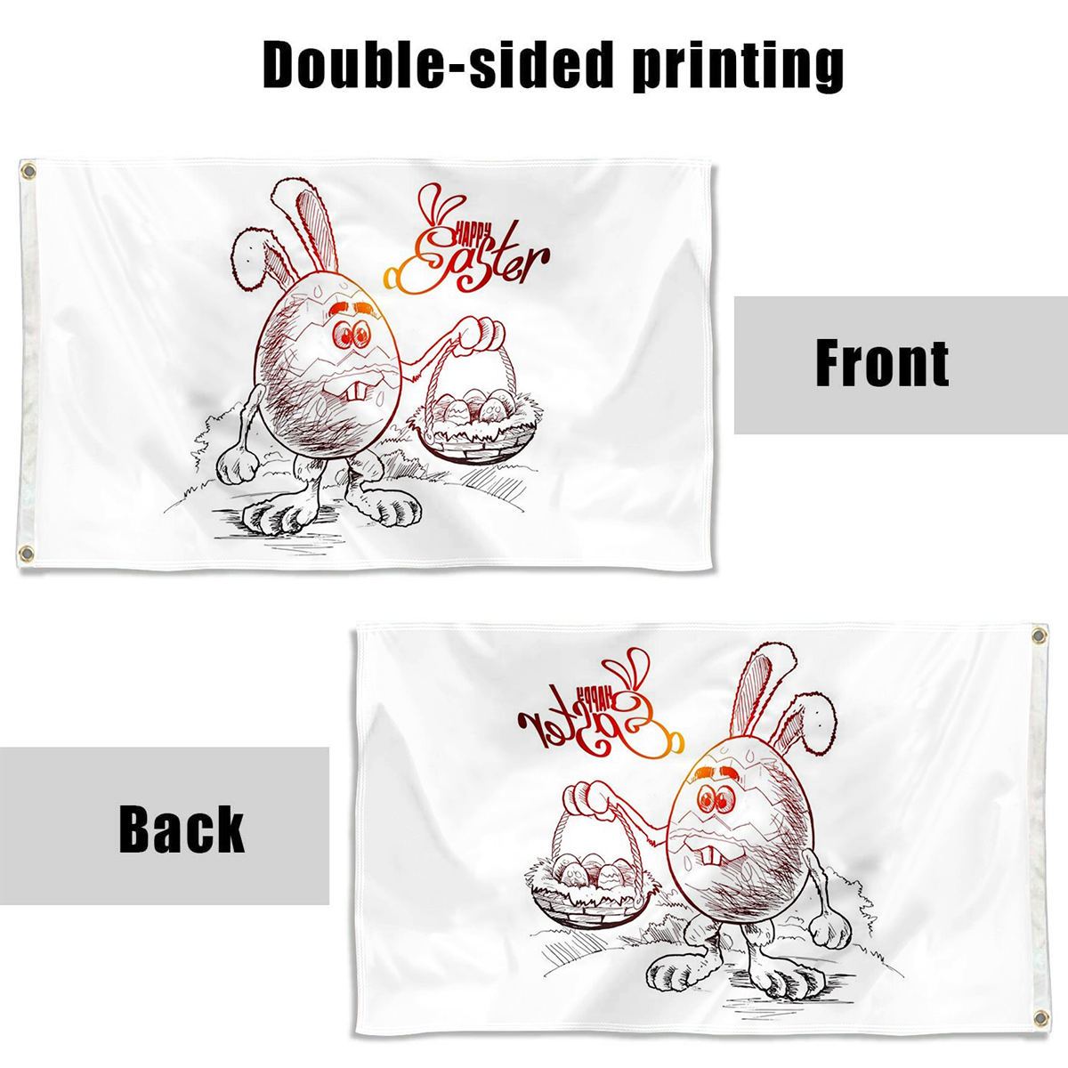 Fyon Happy Easter flag Indoor and outdoor banner 2231417