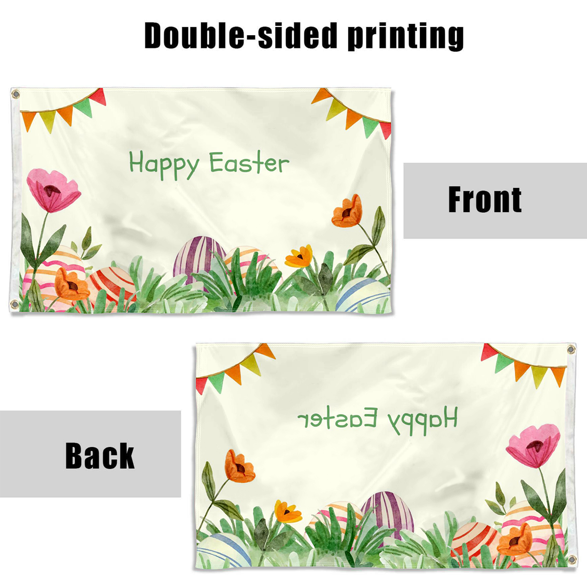 Fyon Happy Easter flag Indoor and outdoor banner 2231419
