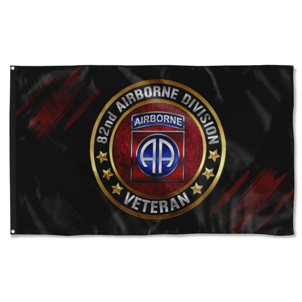 Fyon 82ND Airborne Division Black Veterans Flag Indoor and outdoor banner