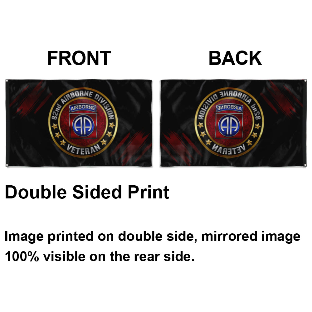 Fyon 82ND Airborne Division Black Veterans Flag Indoor and outdoor banner