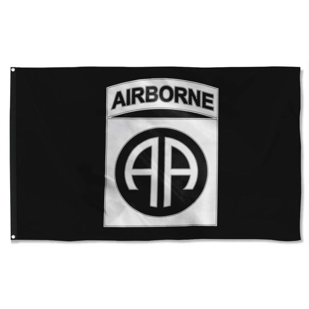 Fyon 82ND Airborne Division Black And White Flag Indoor and outdoor banner