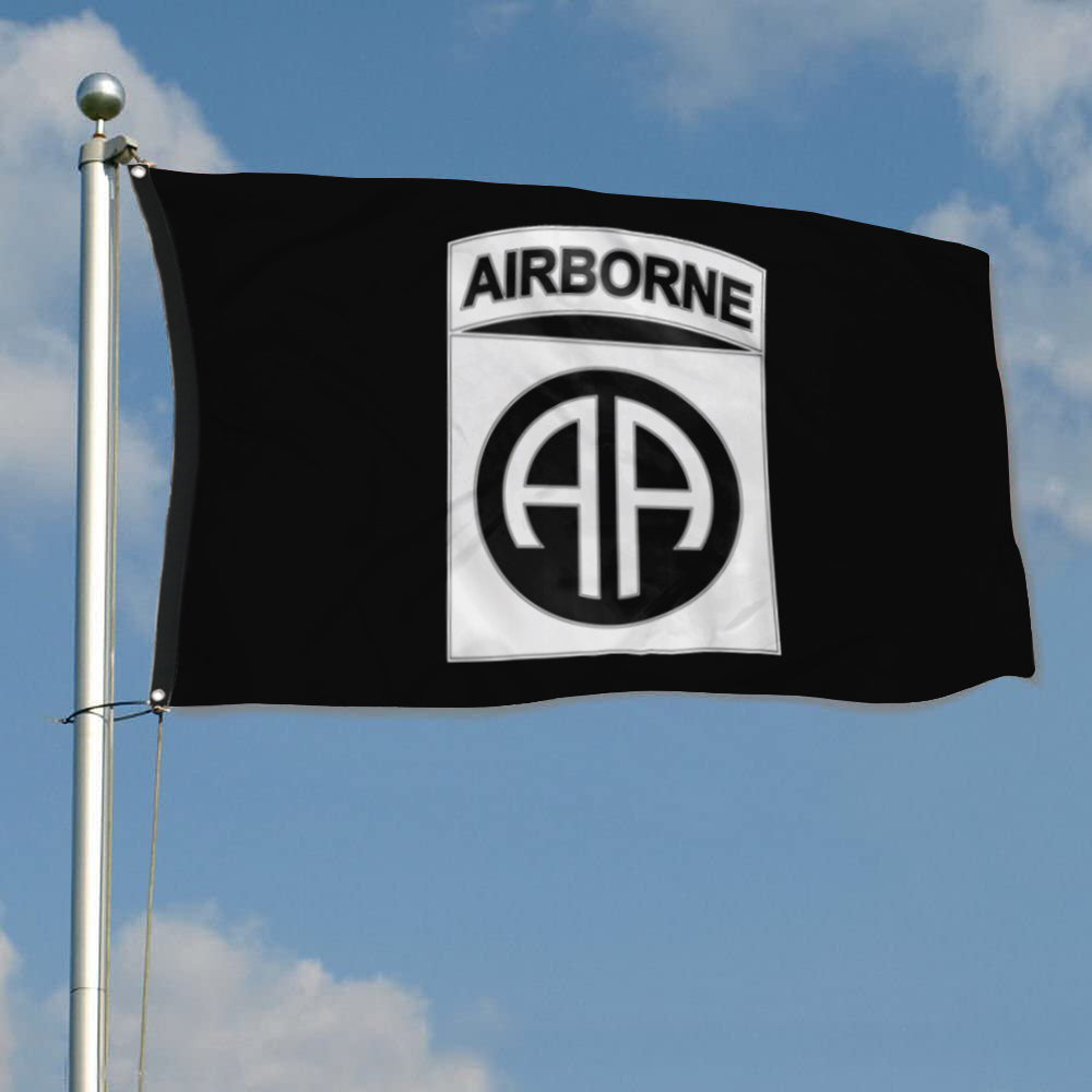 Fyon 82ND Airborne Division Black And White Flag Indoor and outdoor banner