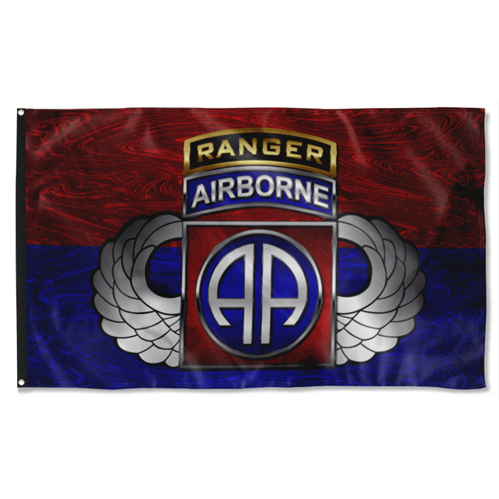 Fyon 82ND Airborne Division Tabbed Winged Flag Indoor and outdoor banner