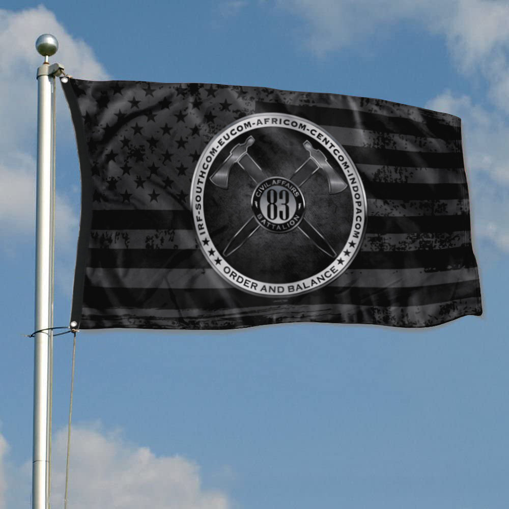 Fyon 83 Rd Civil Affairs Flag Indoor and outdoor banner