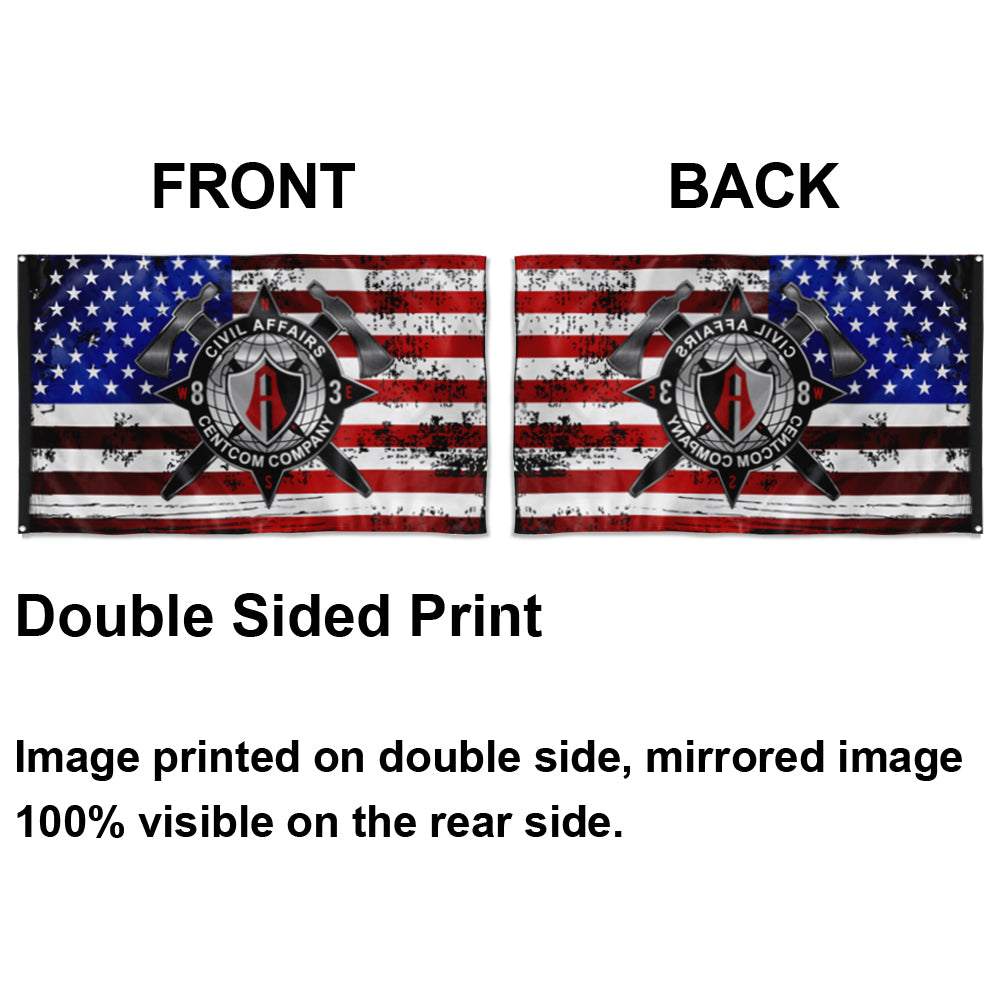 Fyon 83rd Centcom Company US Colored Star & Stripes Flag Indoor and outdoor banner