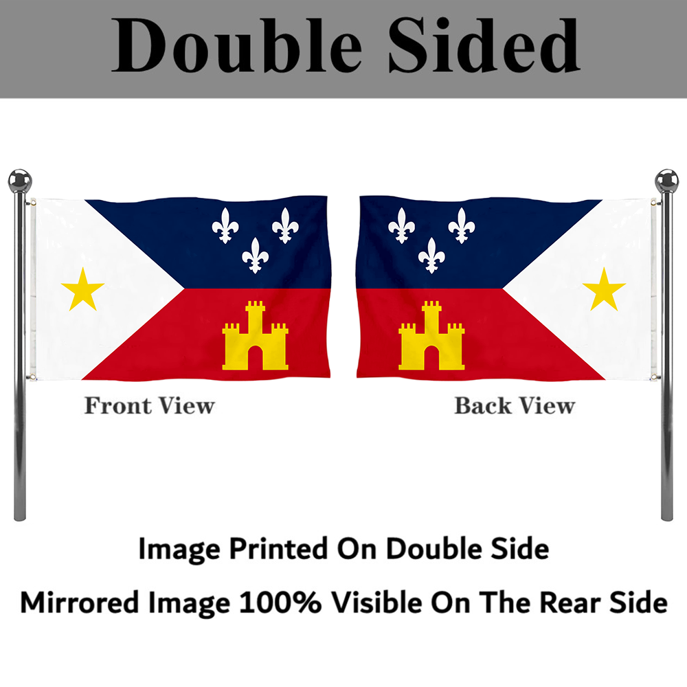 Fyon Acadiana, Louisiana flag Banner