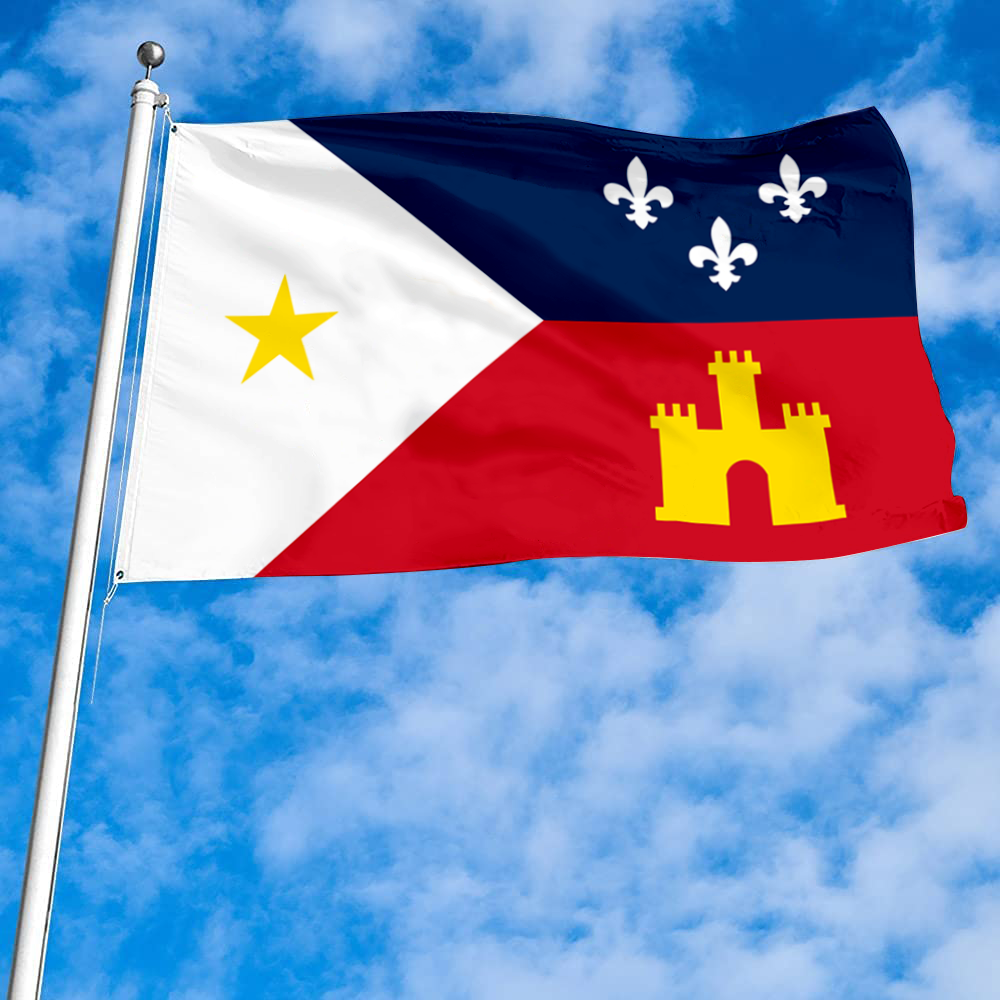Fyon Acadiana, Louisiana flag Banner