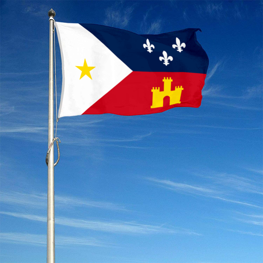 Fyon Acadiana, Louisiana flag Banner