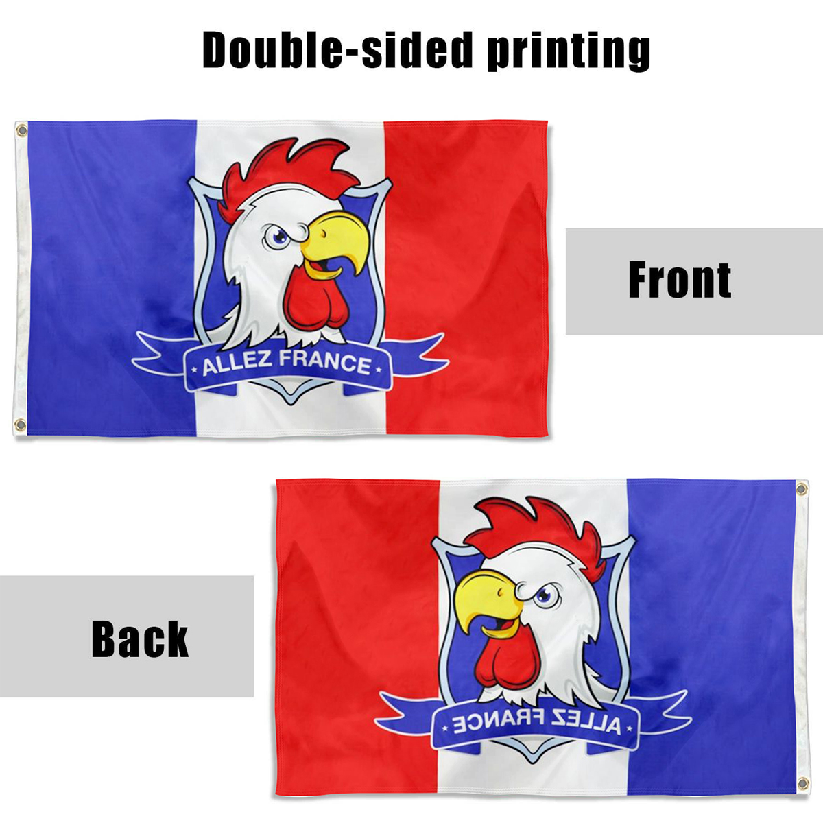 Fyon Allez France Flag Indoor and outdoor banner