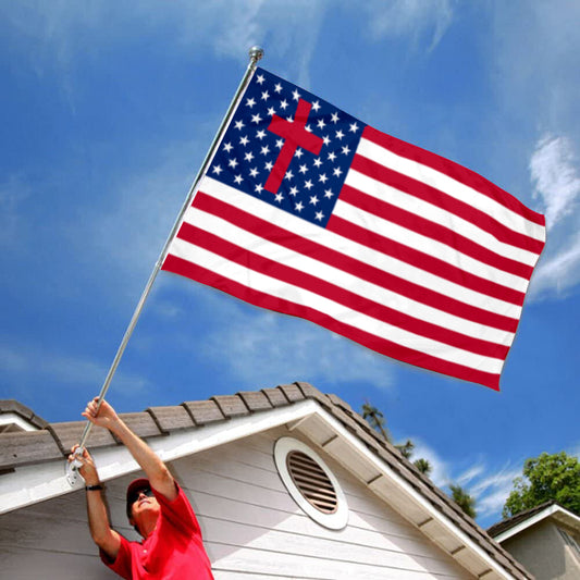Fyon American Christian Flag Banner