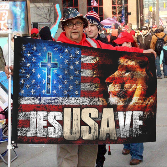 Fyon American Jesus Jesus Save Flag 41051 Indoor and outdoor banner