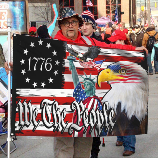 Fyon American Patriotic Eagle We The People 1776 Flag Banner