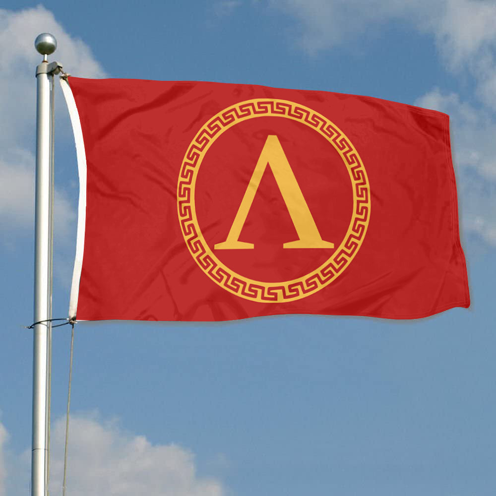 Fyon Ancient Style Red Sparta Flag Banner