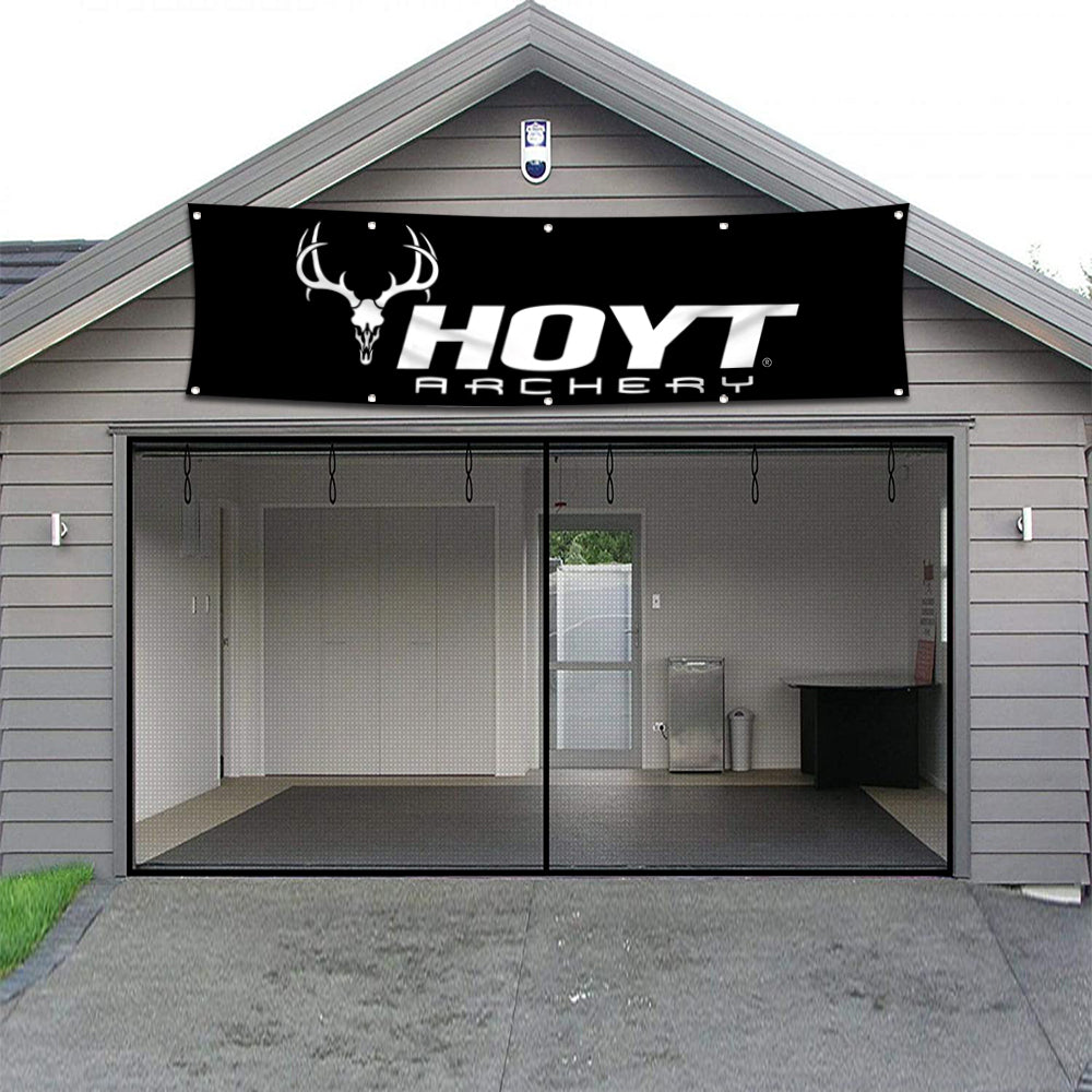 Fyon Archery Garage Shop Decor Banner Works for Hoyt Flag 2x8 Feet