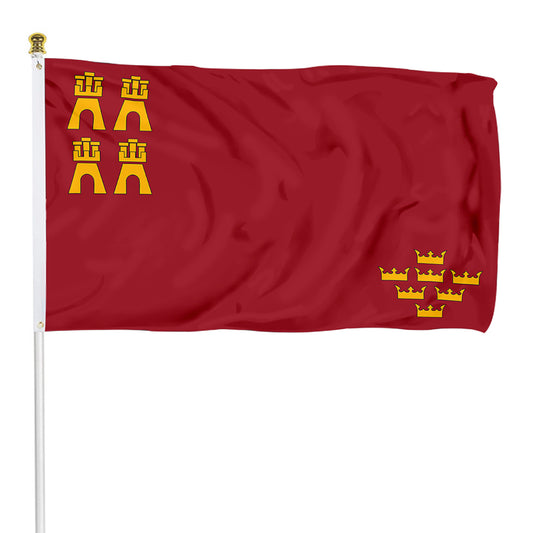 Fyon Arms Subdivision Region of Murcia Flag Indoor and Outdoor Banner