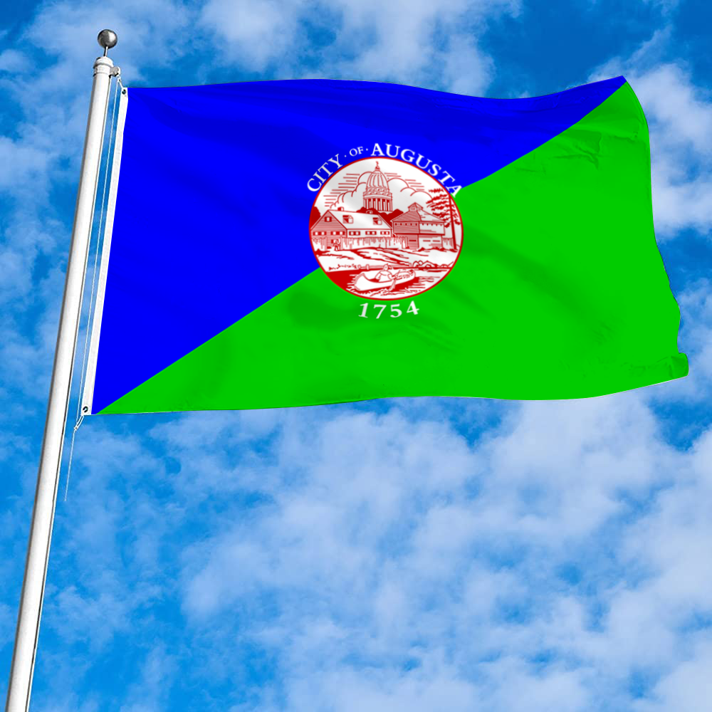 Fyon Augusta, Maine flag Banner