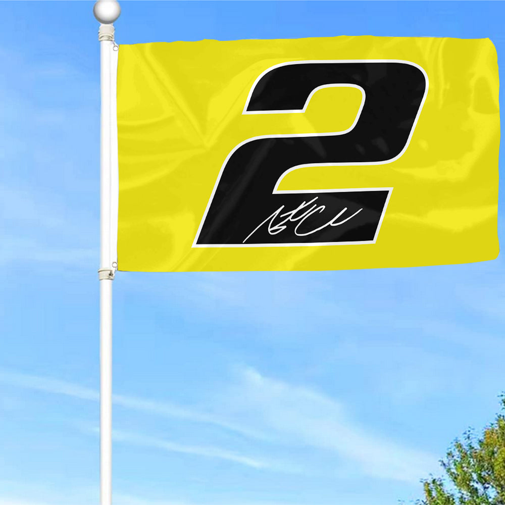 Fyon Austin Cindric #2 Racing Car Flag Indoor and Outdoor Banner